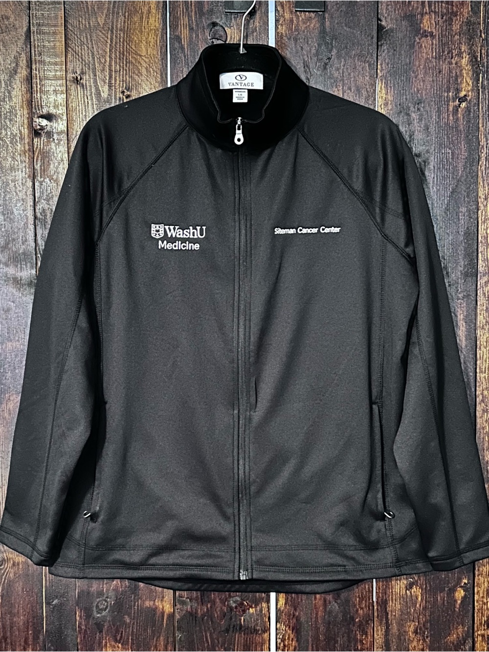 Vantage Black Lightweight Full-Zip Jacket - WashU Medicine